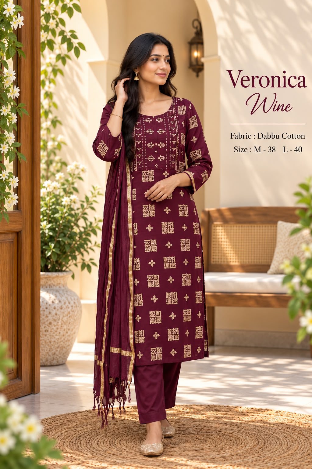 Dabbu Cotton Straight Kurta Set — photo 11
