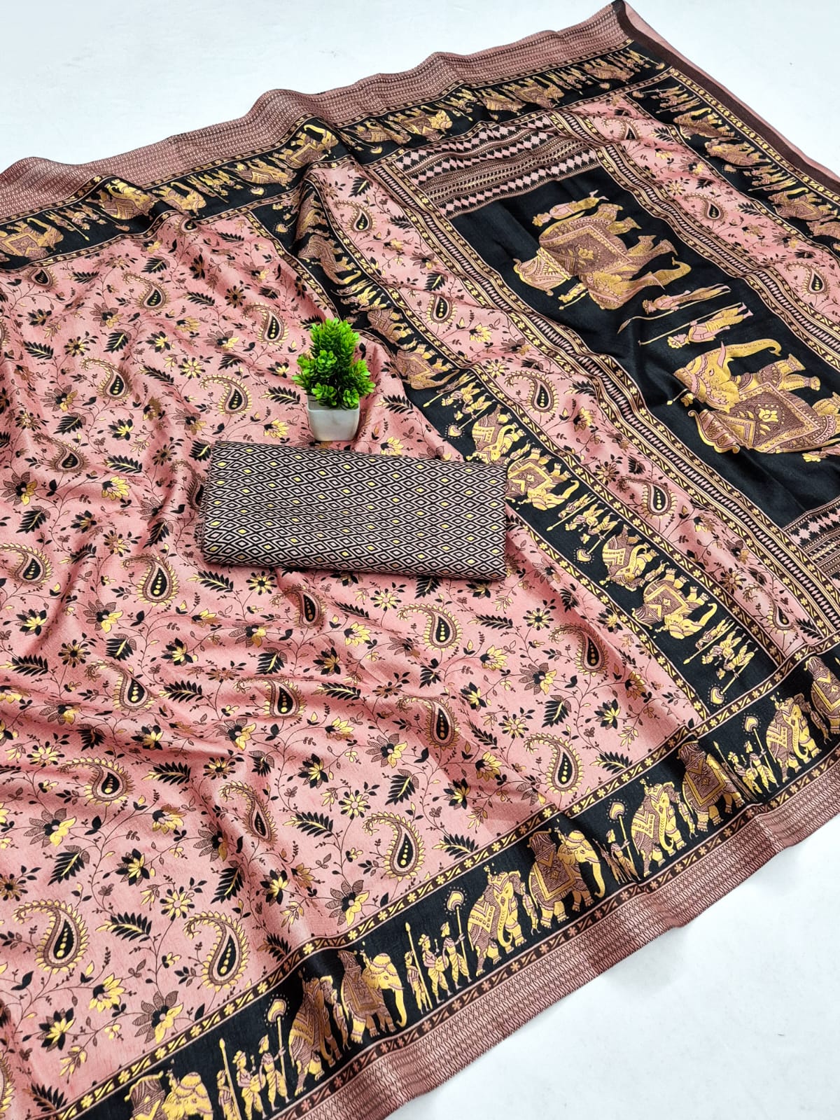 Pure Khadi Cotton Printed Saree — photo 4