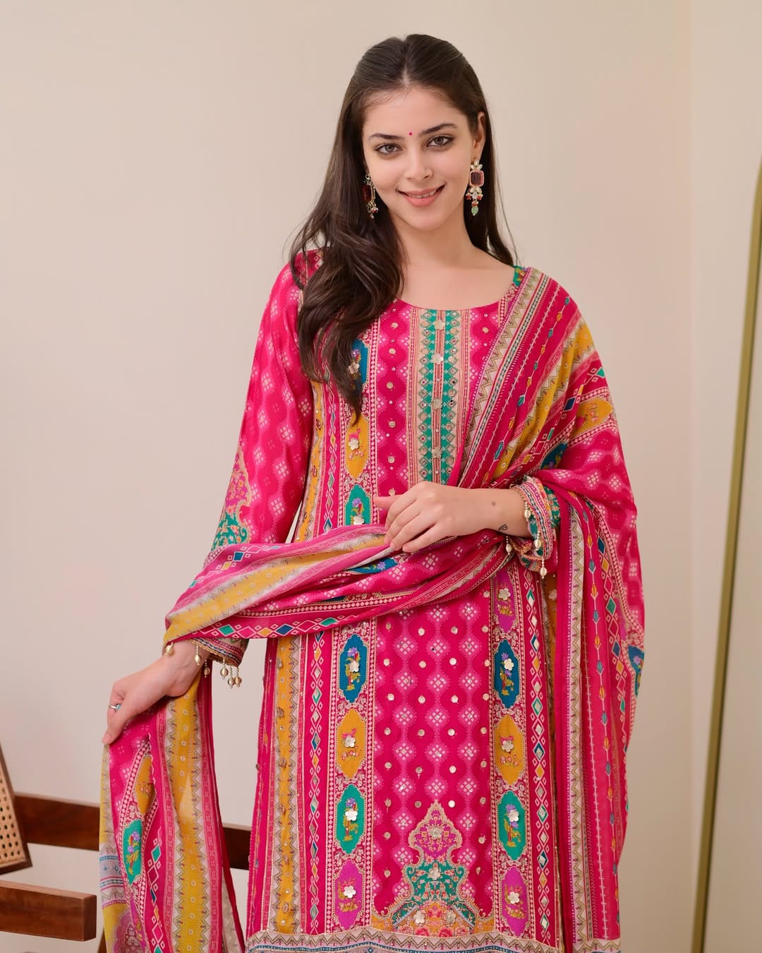 Pink Shanti Anarkali Suit — photo 2