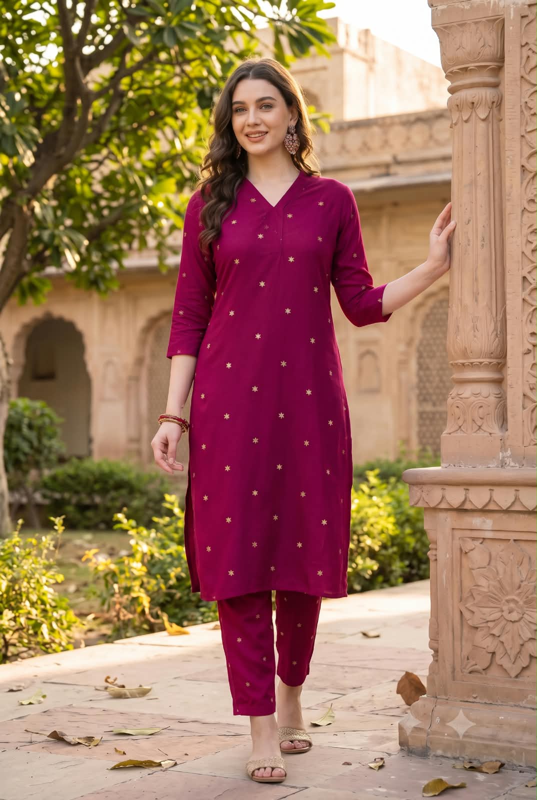 Original Viscose Vertical Printed Kurta Set — photo 3