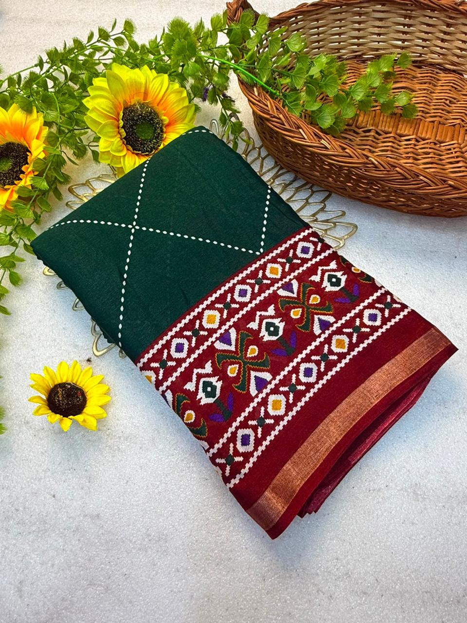 Mul Mul Cotton Patola Saree — photo 12