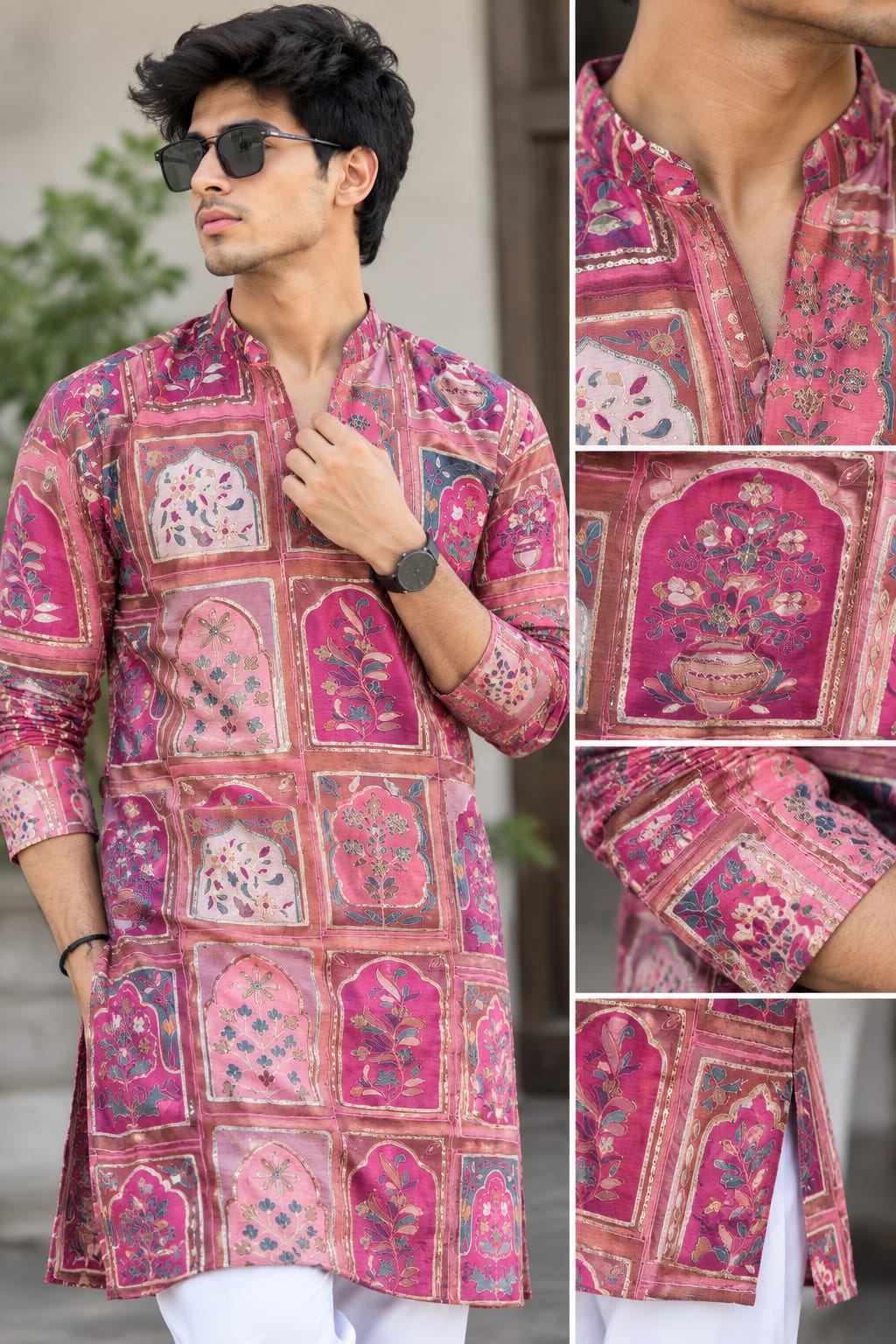 Men’s Designer Chinon Kurta with Heavy Embroidery — photo 11