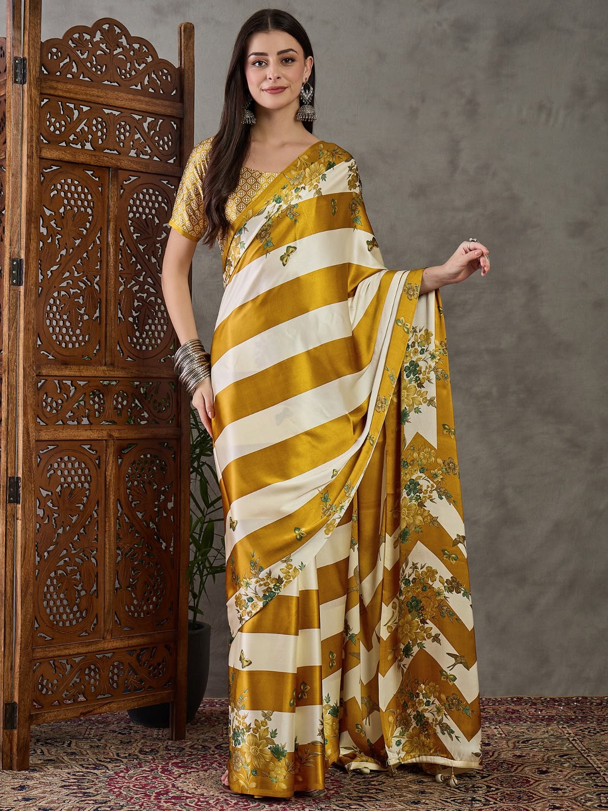 Ajrakh Lux Semi Modal Saree — photo 6