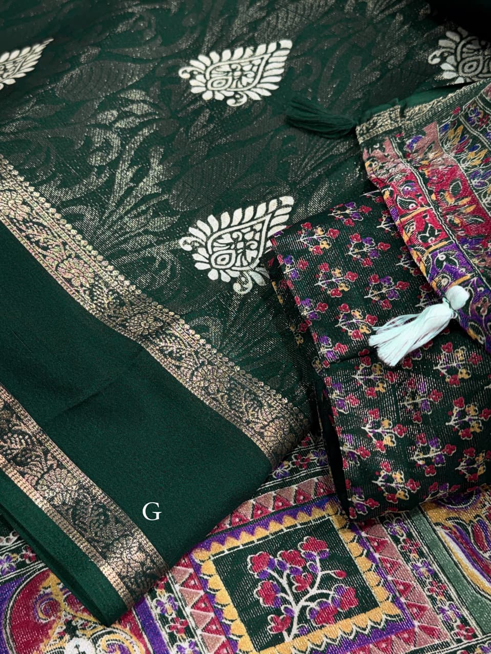 Cotton Jacquard Printed Saree — photo 17