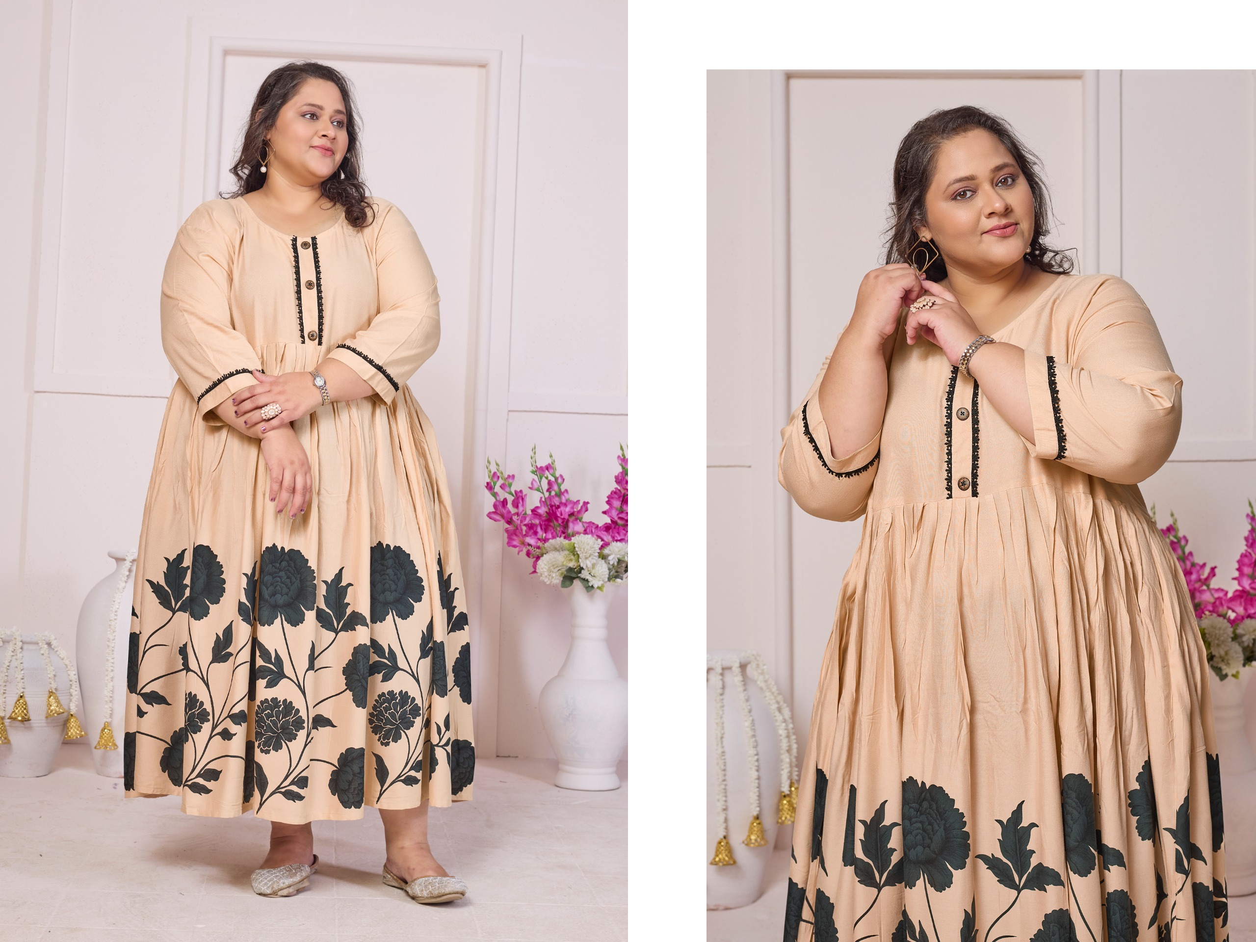 Plus Size Long Riyon Kurti — photo 3