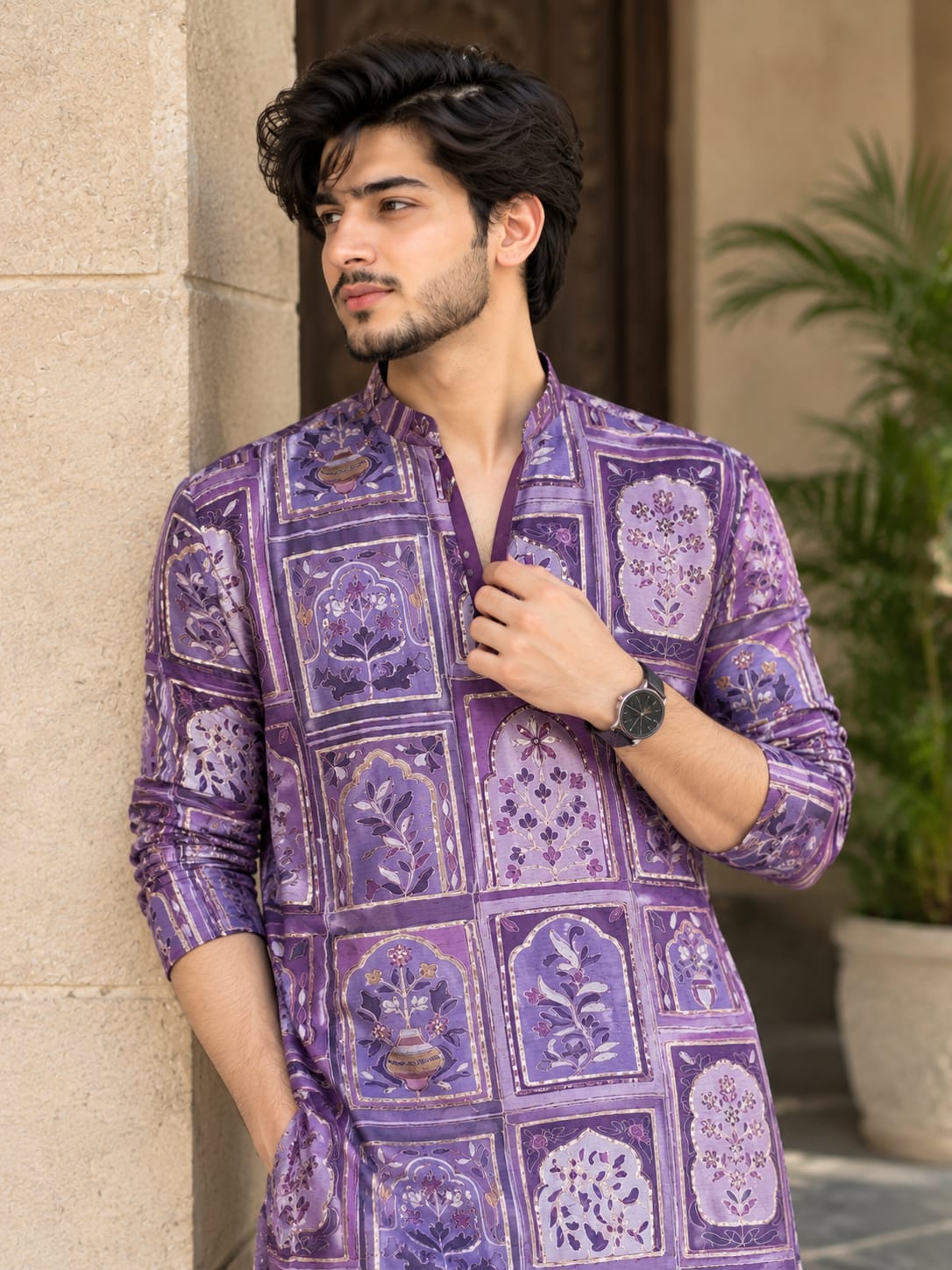 Men’s Designer Chinon Kurta with Heavy Embroidery — photo 17