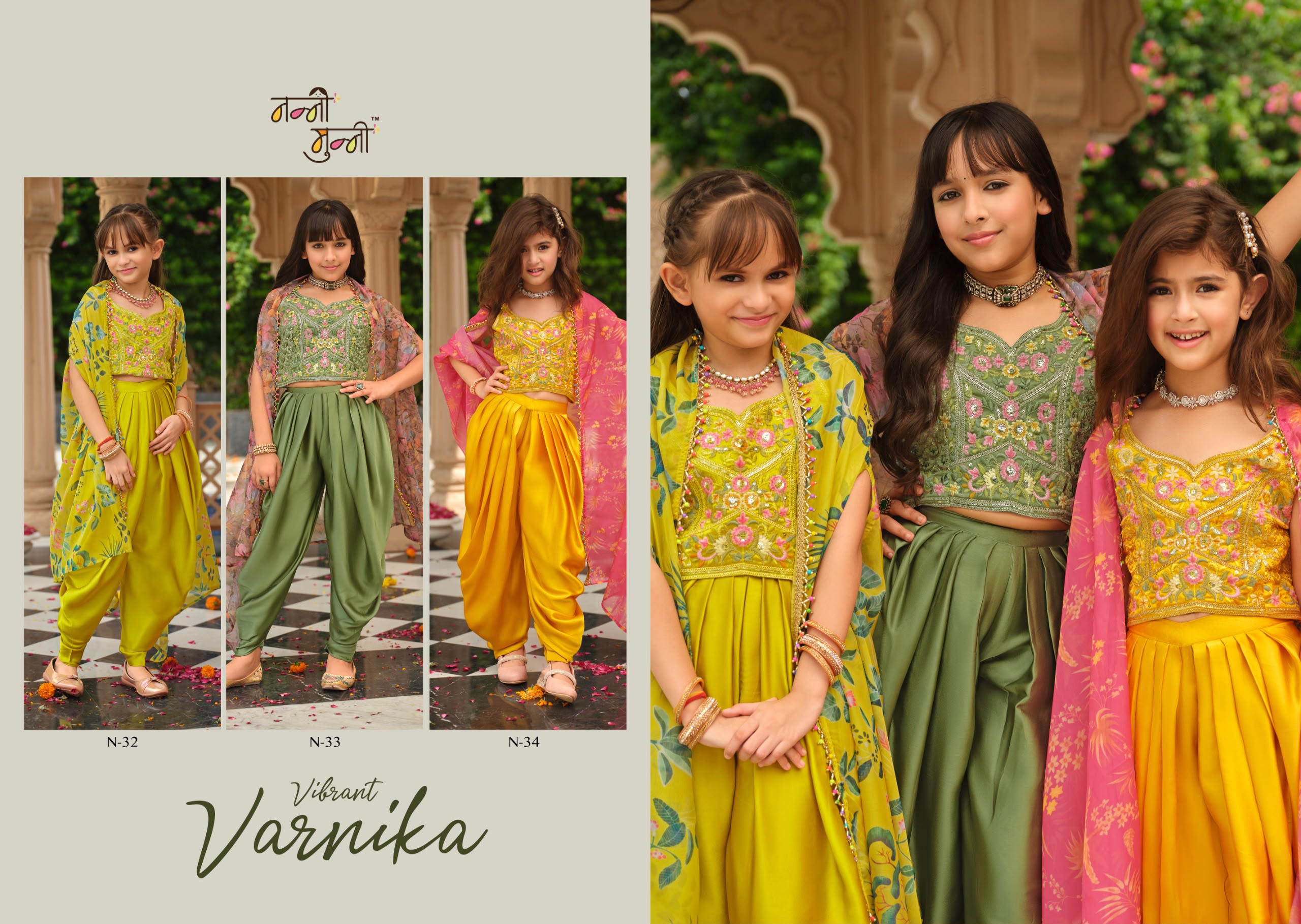 Girls Dhoti Choli Set with Shrug — photo 8