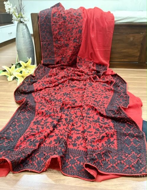 Georgette Saree with Lucknowi Embroidery — photo 5