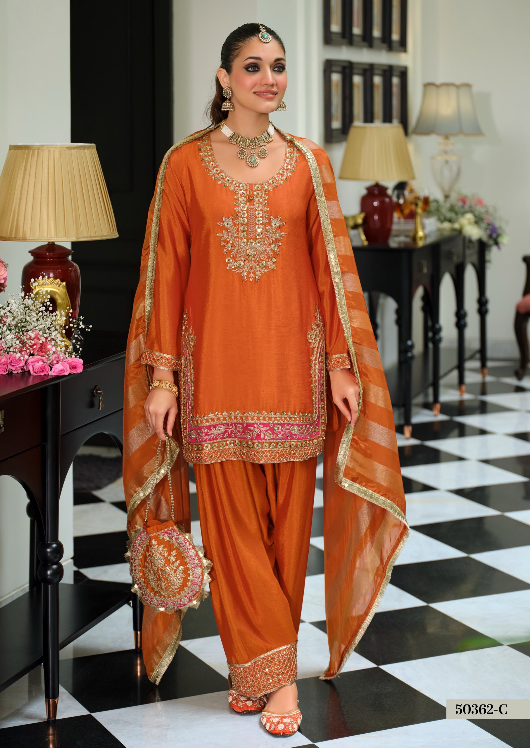Chinon Farshi Salwar Suit with Dupatta — photo 8