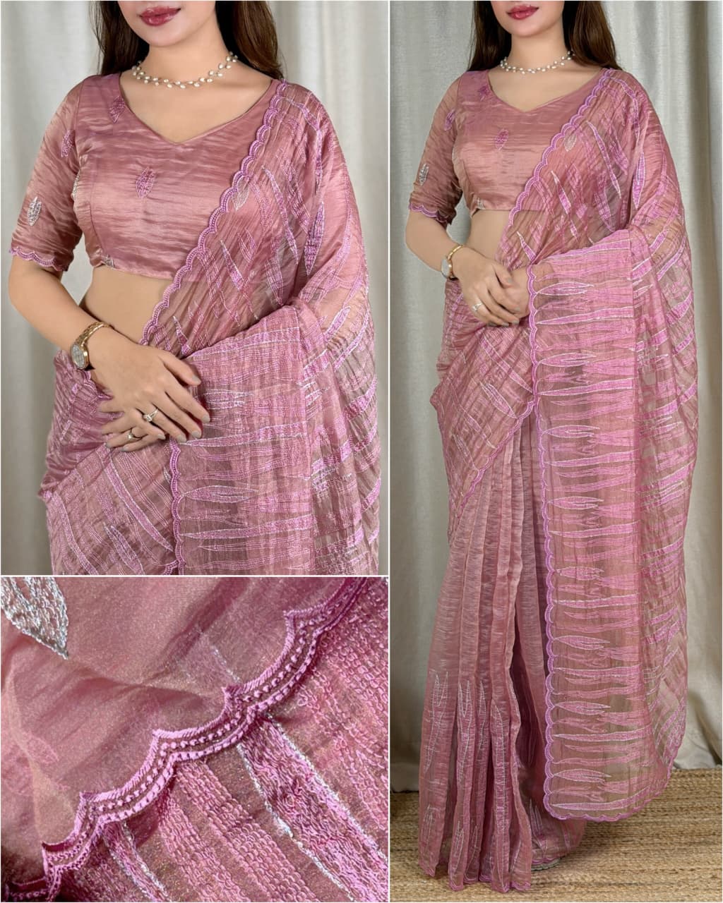 Turkish Organza Style Muscut Silk Saree — photo 3
