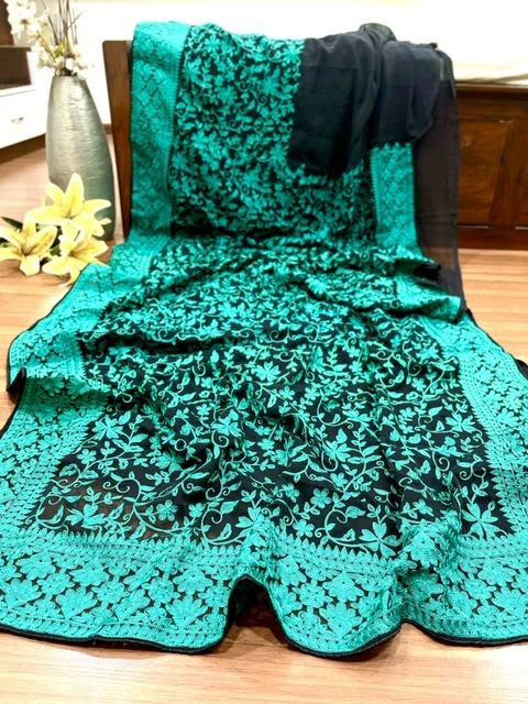 Georgette Saree with Lucknowi Embroidery — photo 2