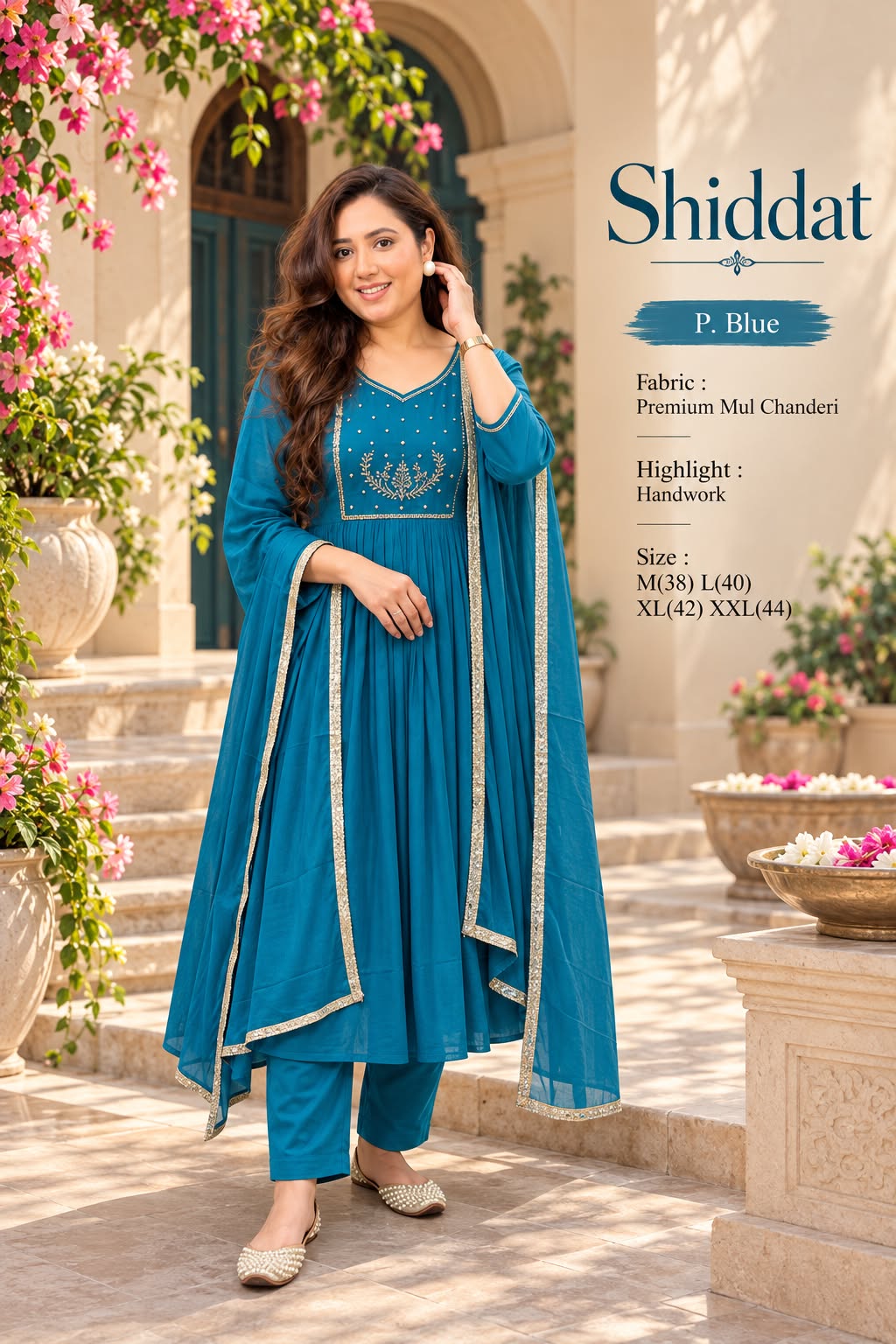 Mul Chanderi Anarkali Suit Set — photo 10