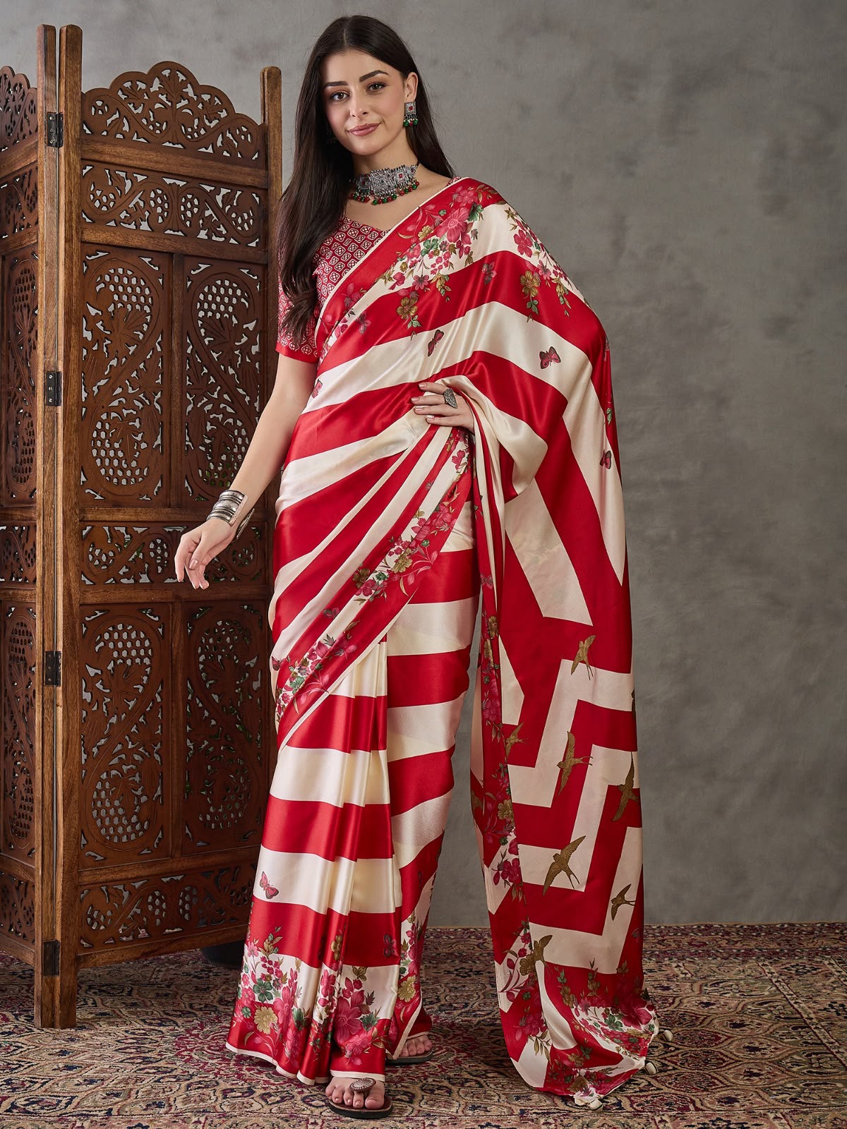 Ajrakh Lux Semi Modal Saree — photo 2