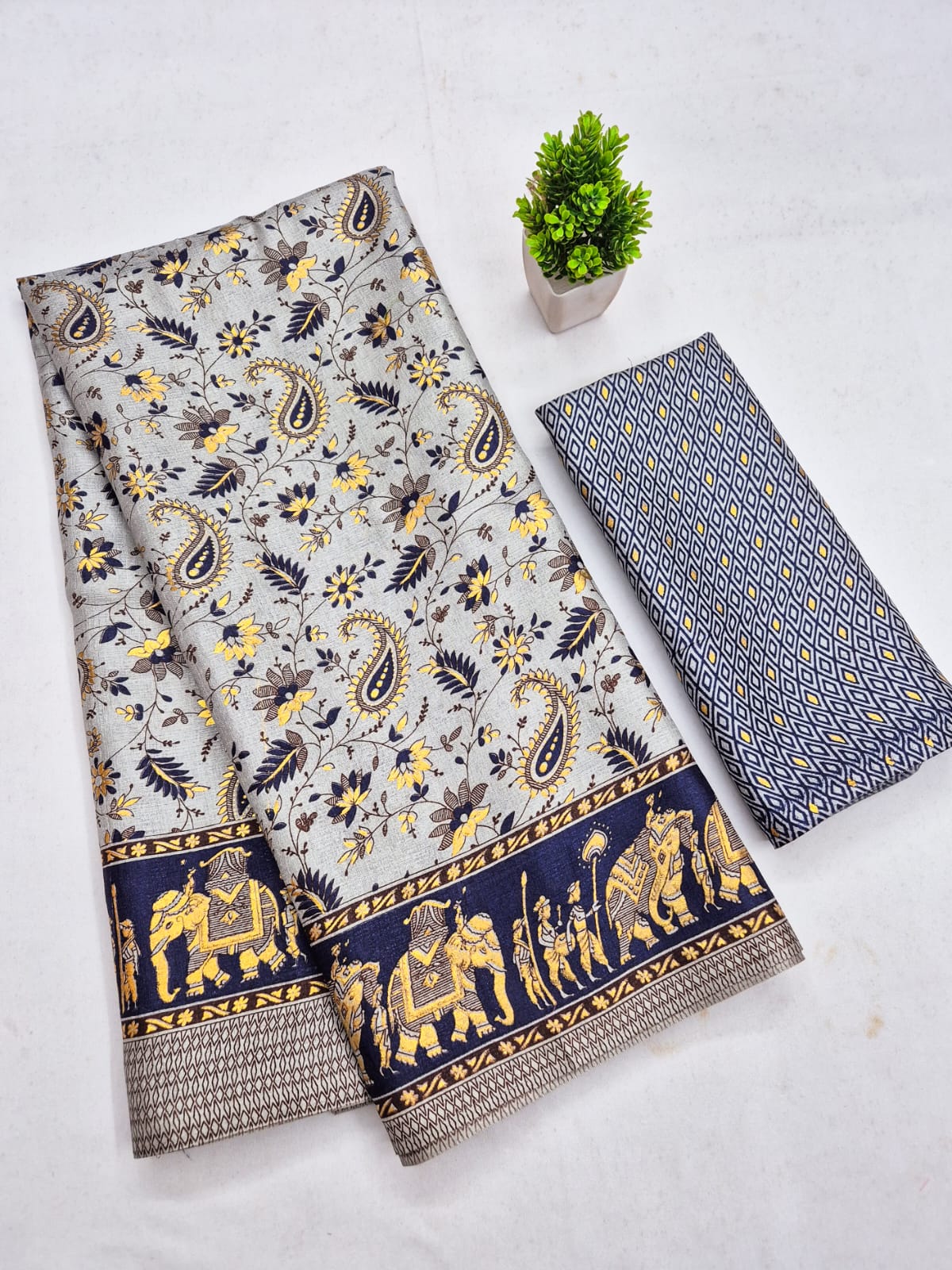 Pure Khadi Cotton Printed Saree — photo 5