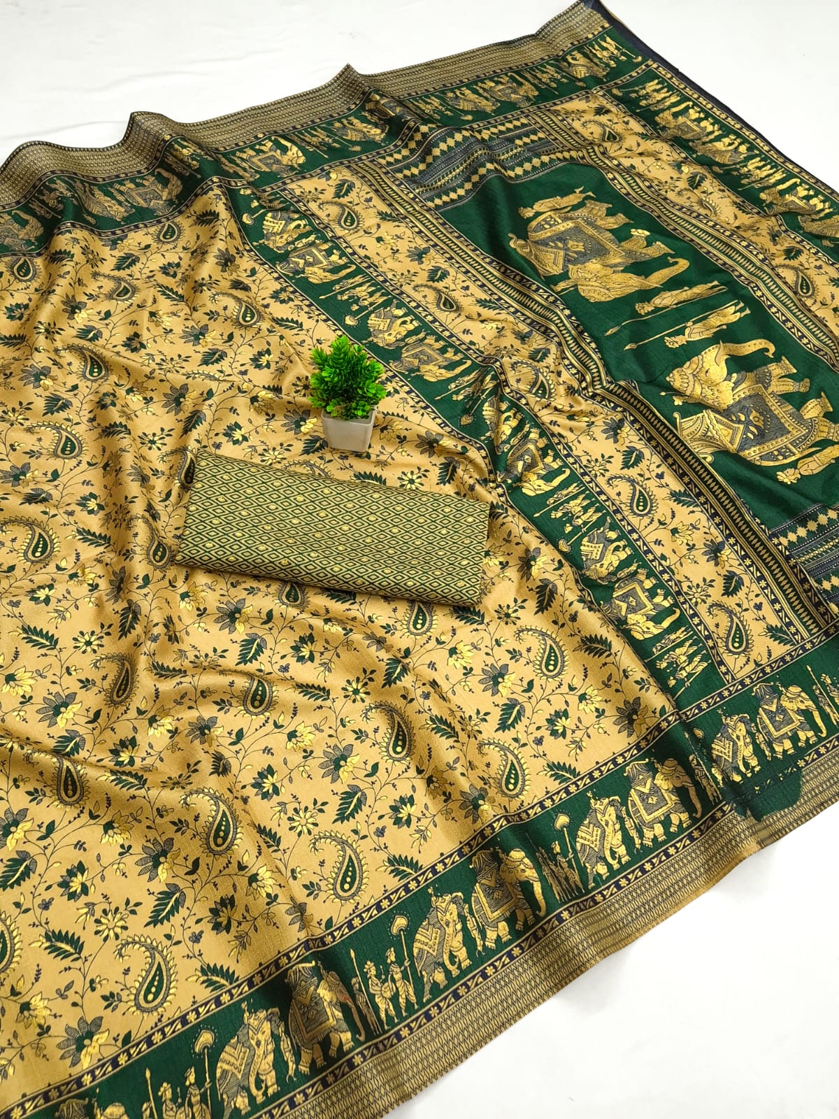Pure Khadi Cotton Printed Saree — photo 2