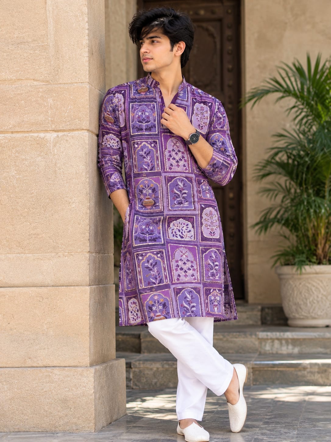 Men’s Designer Chinon Kurta with Heavy Embroidery — photo 13