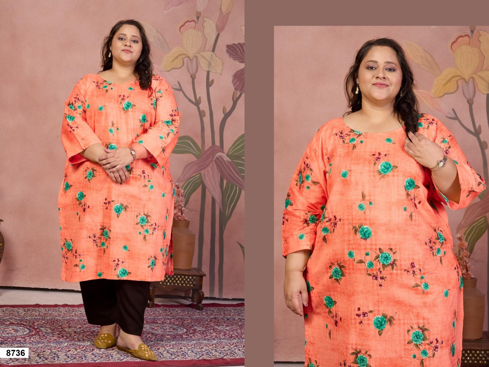 Plus Size Camric Cotton Kurti — photo 4