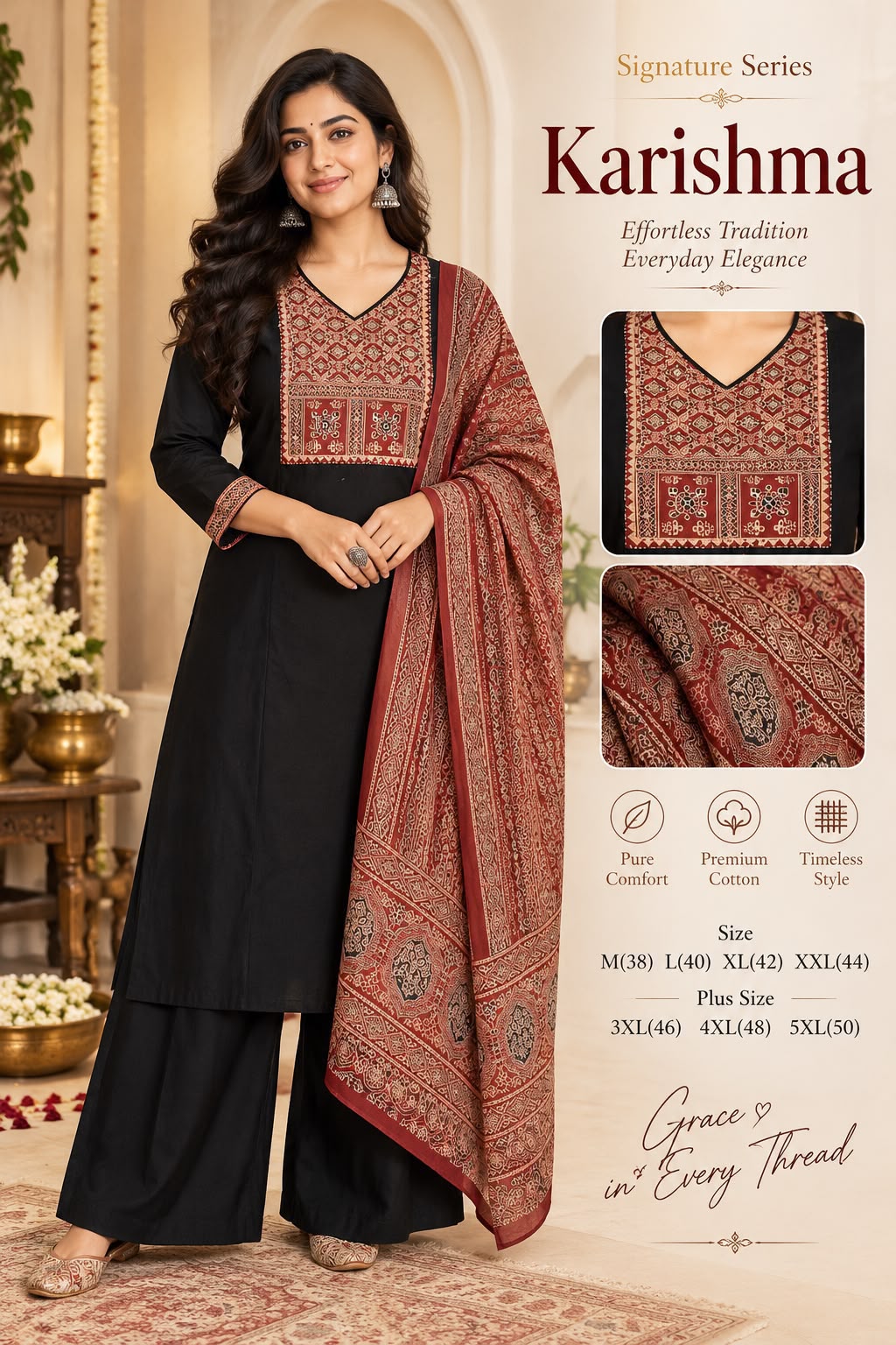Ajrakh Print Straight Kurta Set — photo 6