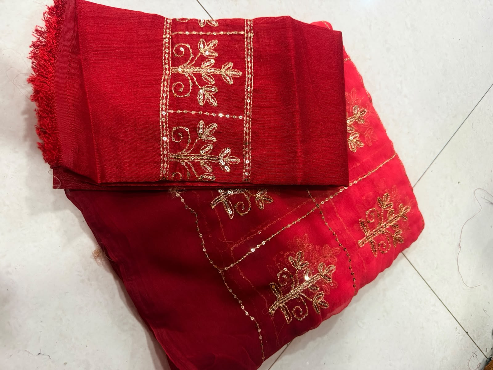 Handmade Chiffon Georgette Flower Saree — photo 43