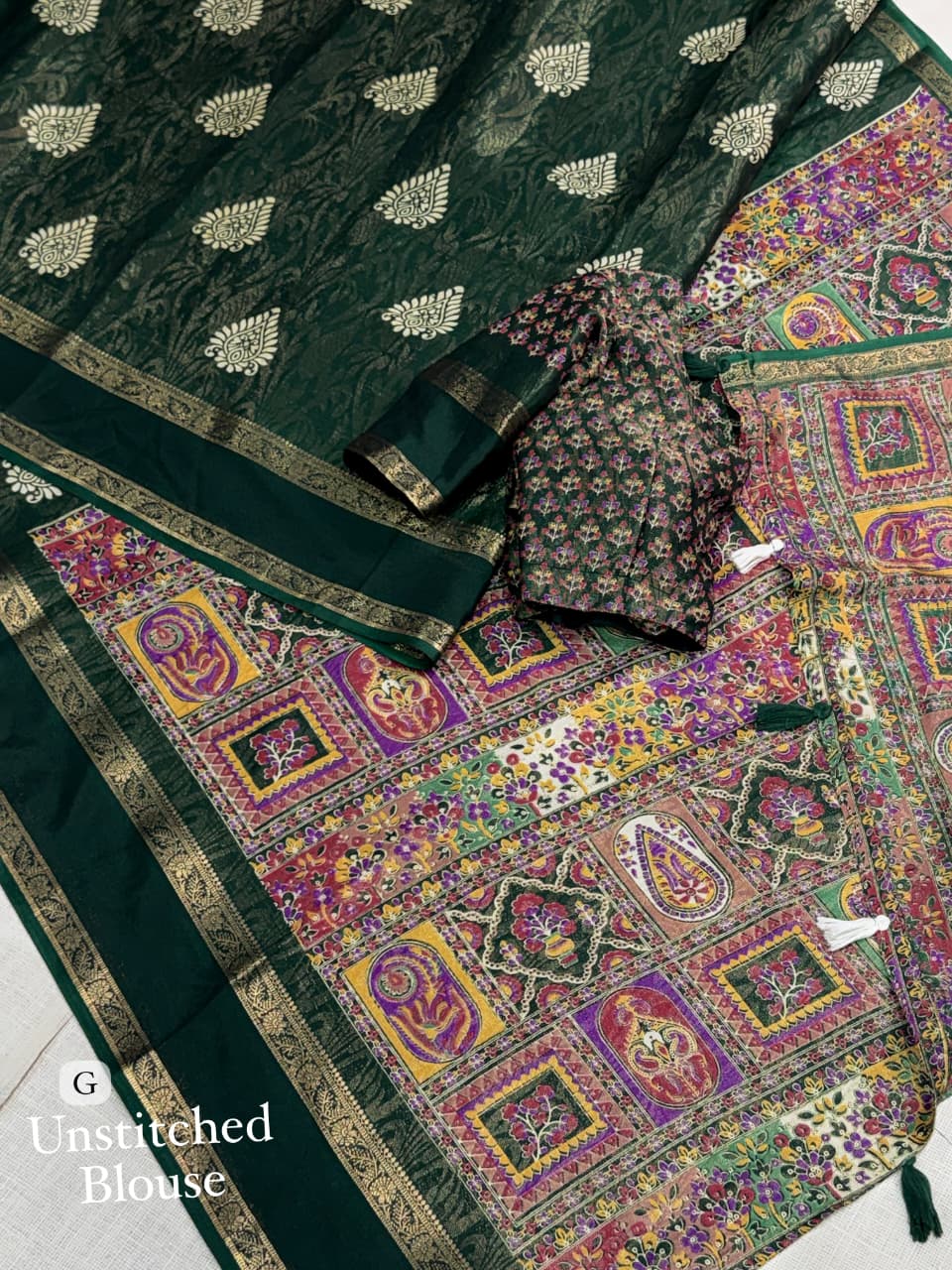 Cotton Jacquard Printed Saree — photo 12