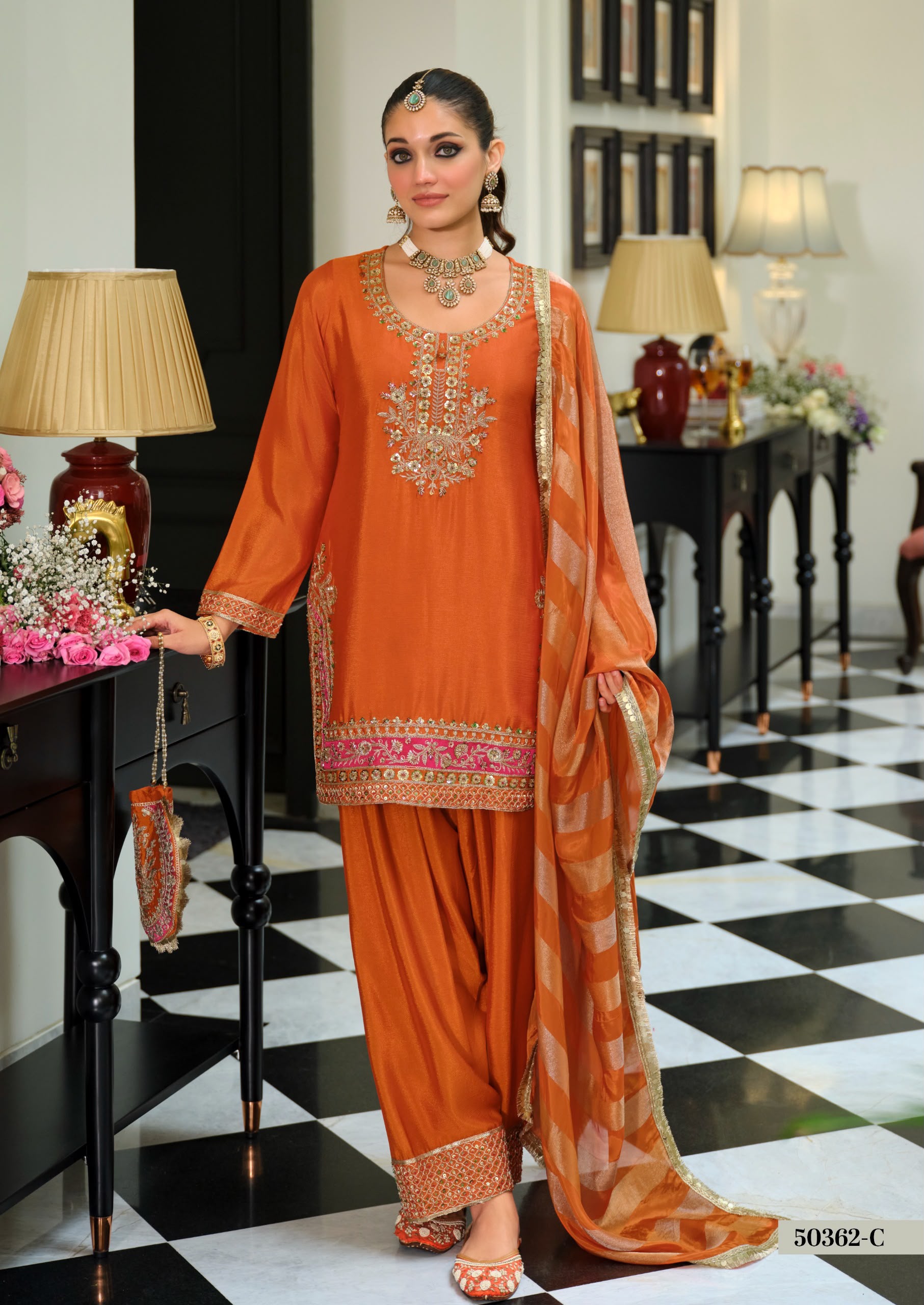 Chinon Farshi Salwar Suit with Dupatta — photo 6