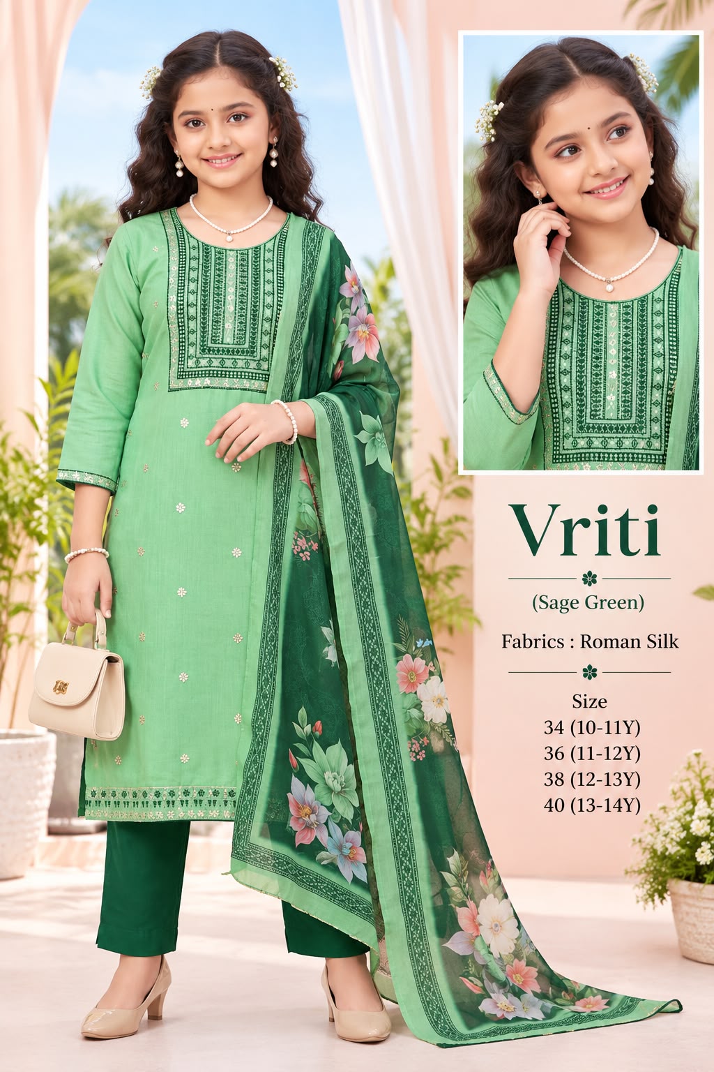 VRITI KIDS – Festive 3-Piece Silk Suit Set — photo 5