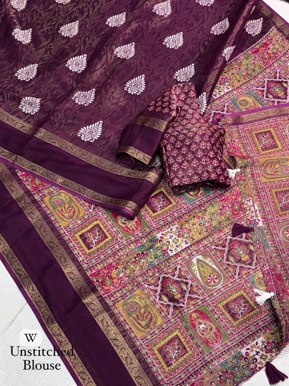 Cotton Jacquard Printed Saree — photo 8