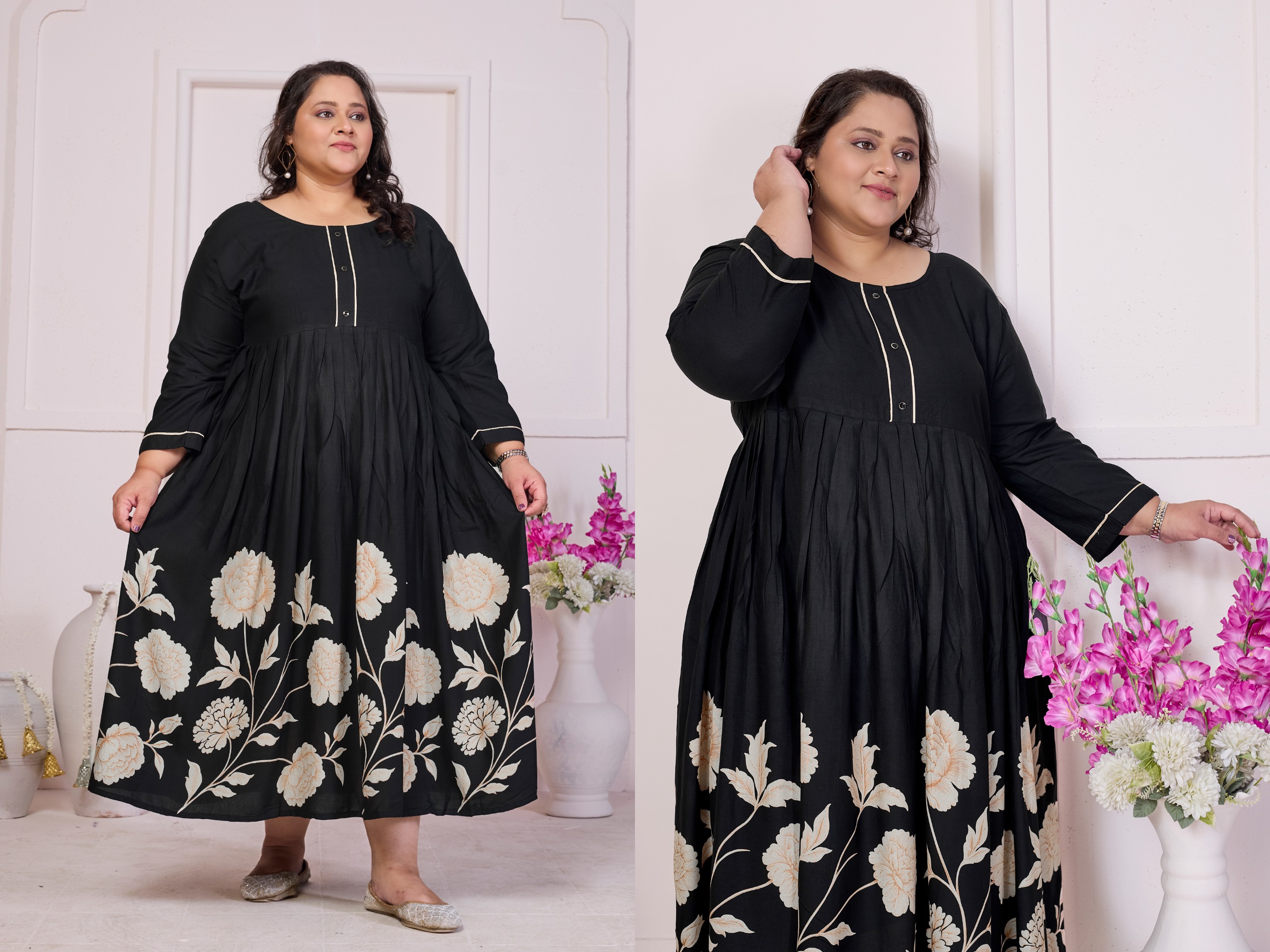 Plus Size Long Riyon Kurti — photo 2