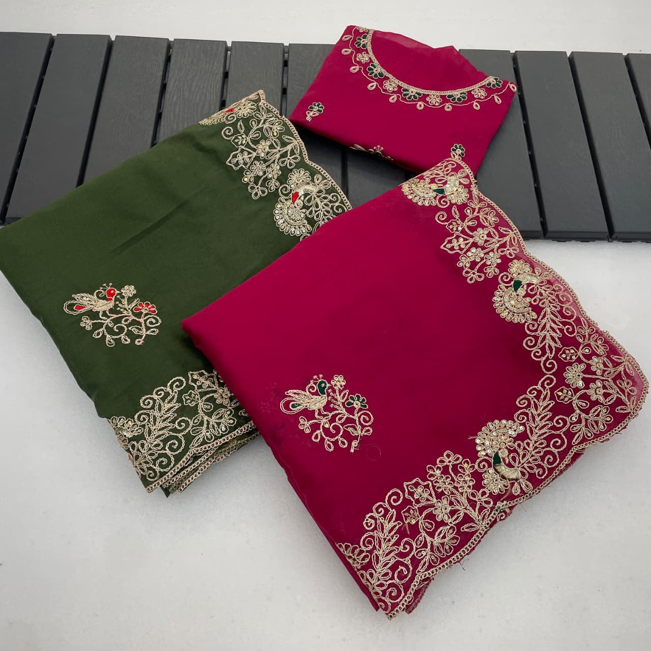 Star Georgette Saree With Embroidery — photo 4