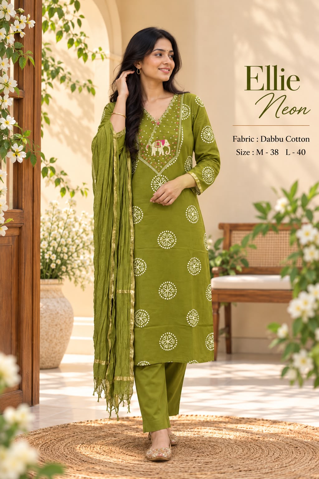 Dabbu Cotton Straight Kurta Set — photo 15
