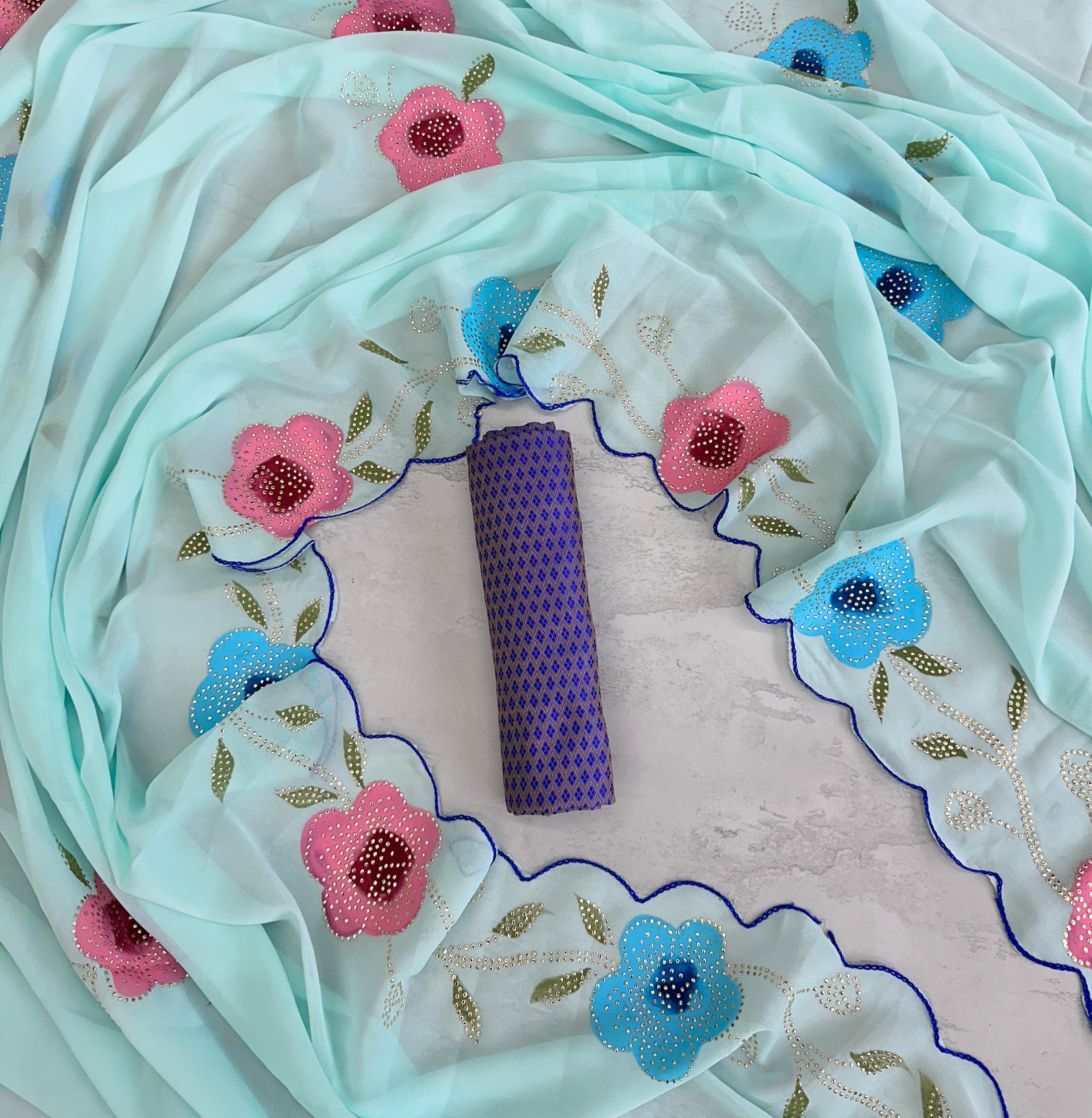 Kashish Soft Silk Saree with Hand-Painted Work — photo 4