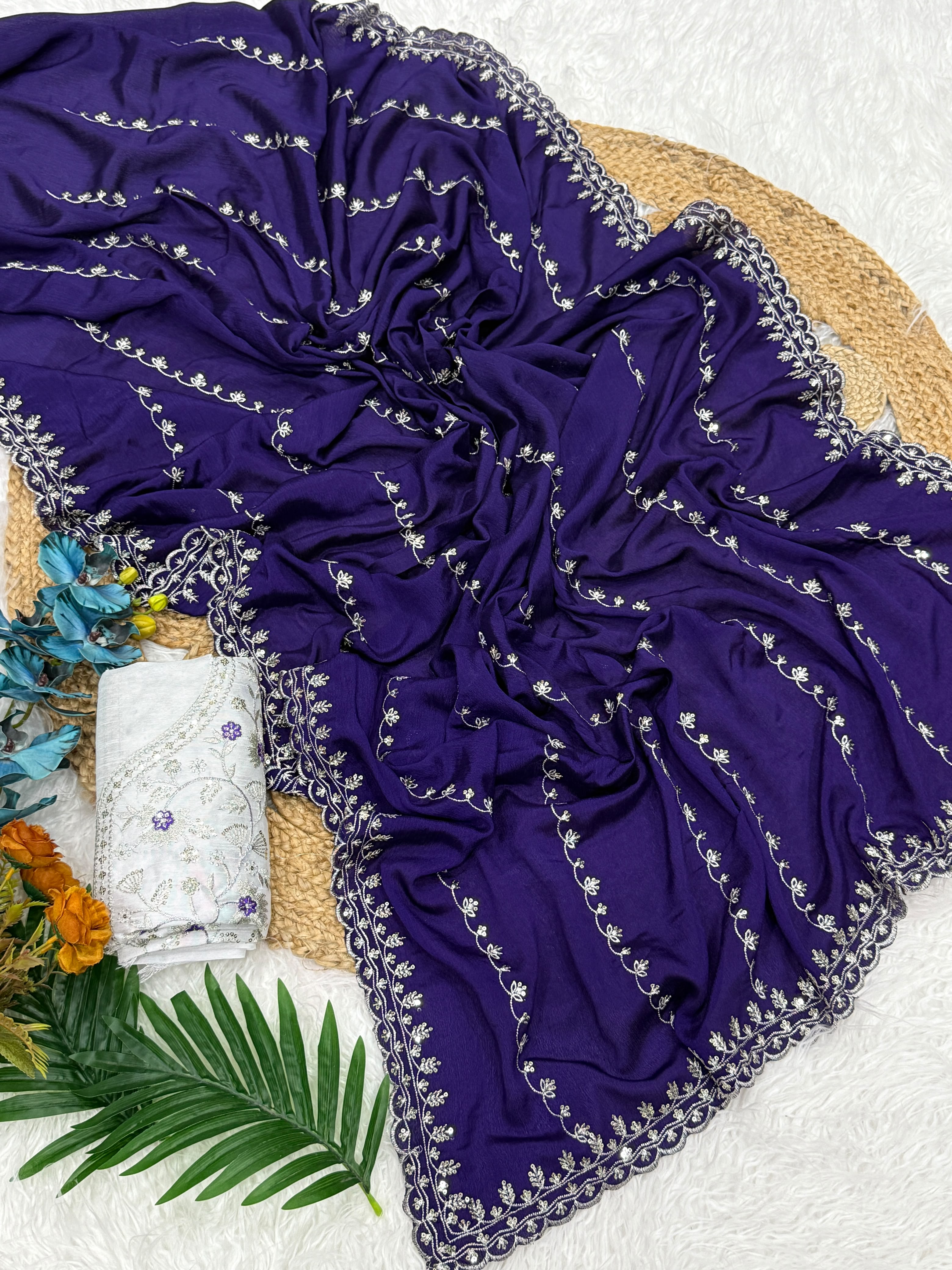 Kashish Soft Silk Saree with Hand-Painted Work