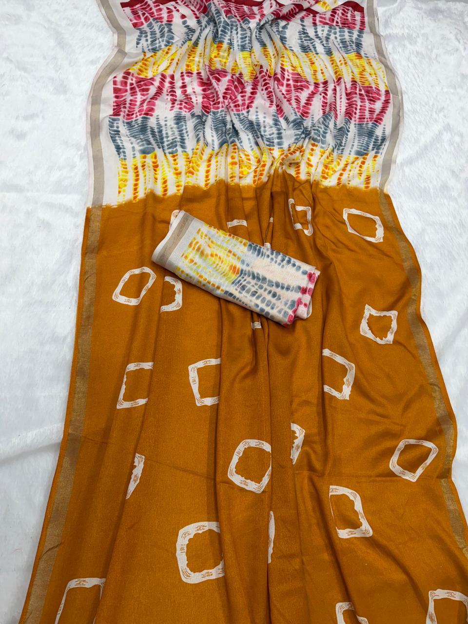 Mul Cotton Bandhani Patola Saree — photo 2