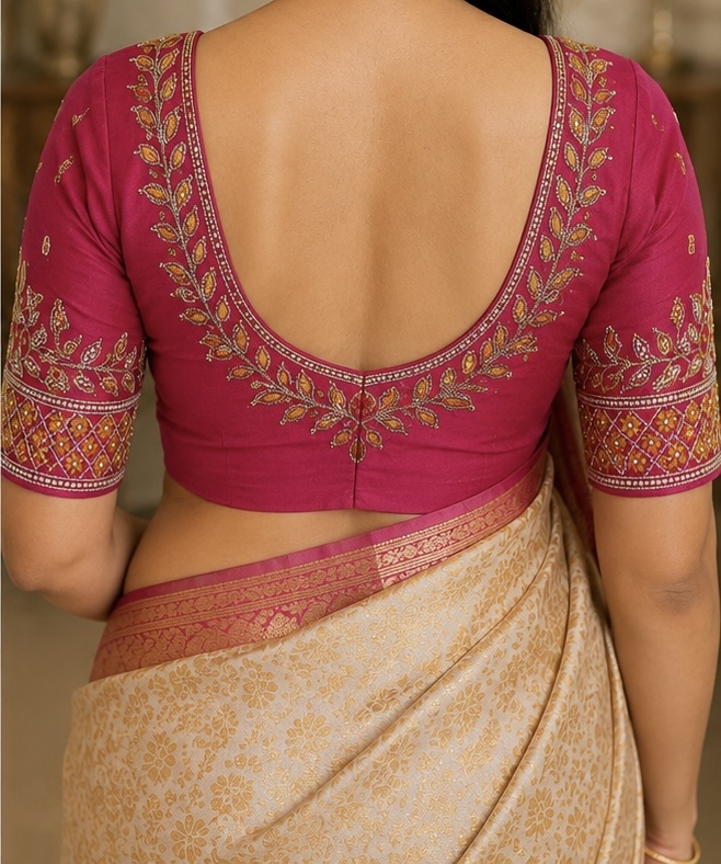 Custom Embroidery Maggam Blouse — photo 2