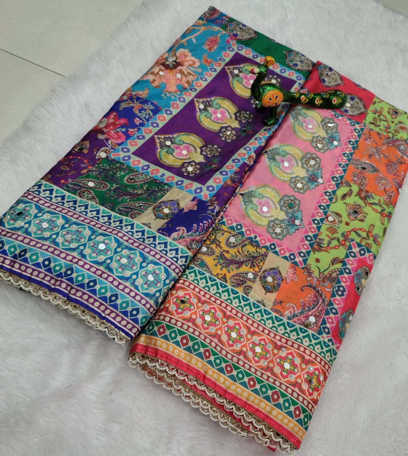Soft Chinon Digital Print Suit Material — photo 4