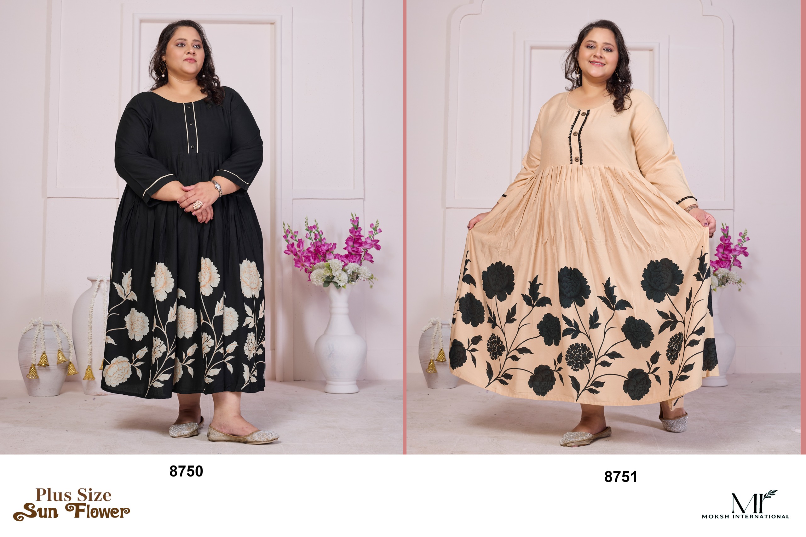 Plus Size Long Riyon Kurti