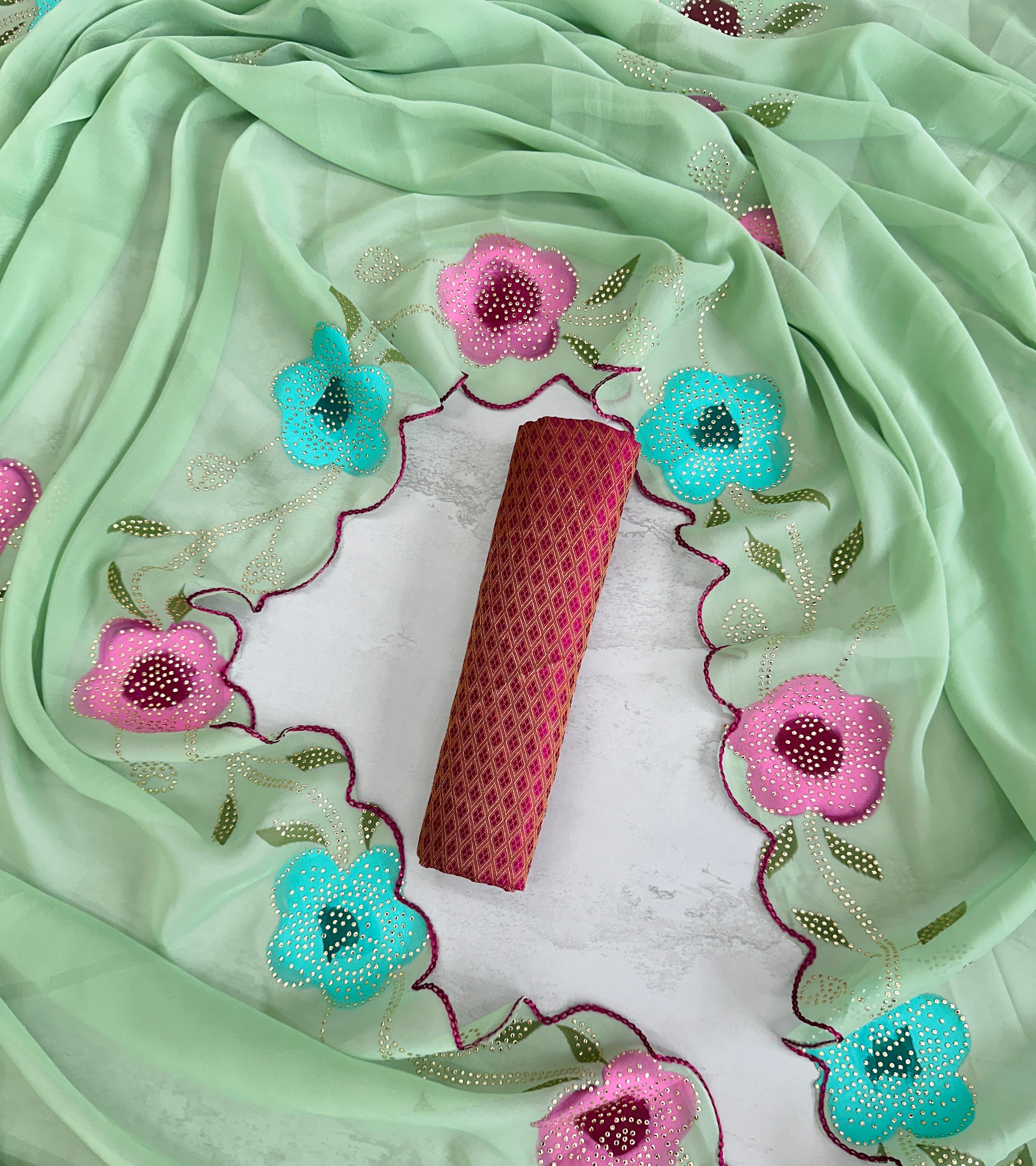 Kashish Soft Silk Saree with Hand-Painted Work — photo 12