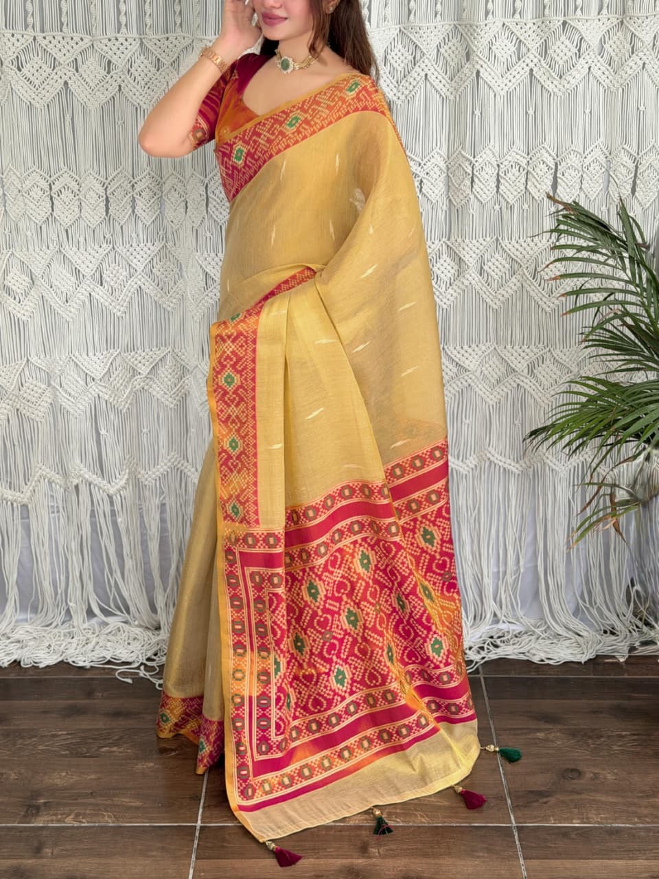Cotton Silk Zari Jacquard Saree — photo 5
