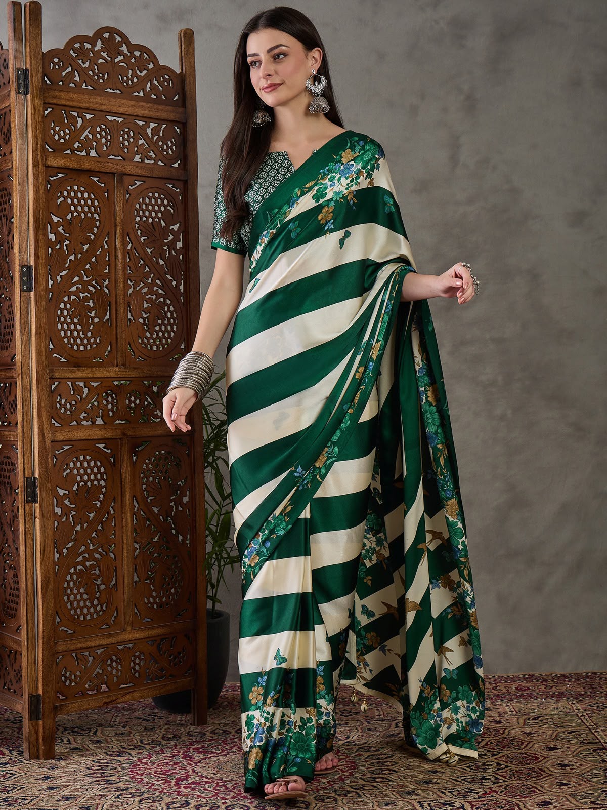 Ajrakh Lux Semi Modal Saree — photo 5