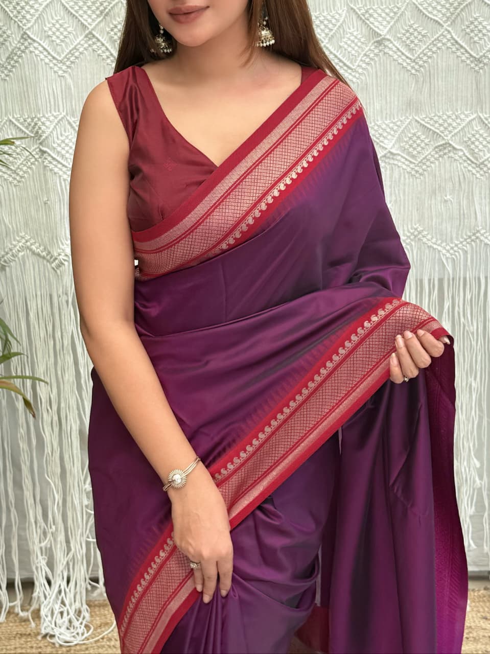 Viscose Silk Minakari Saree — photo 4