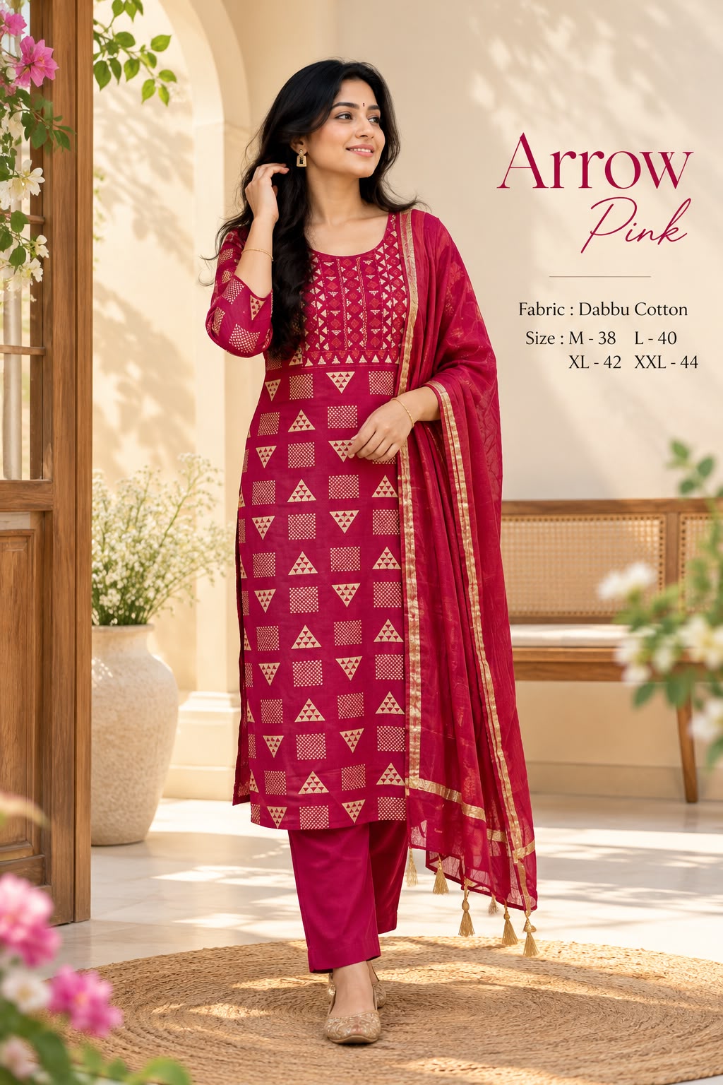 Dabbu Cotton Straight Kurta Set — photo 12