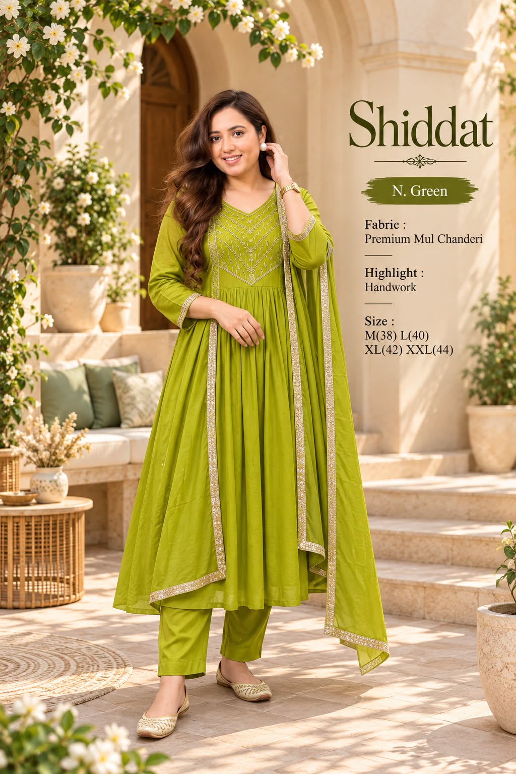 Mul Chanderi Anarkali Suit Set — photo 16
