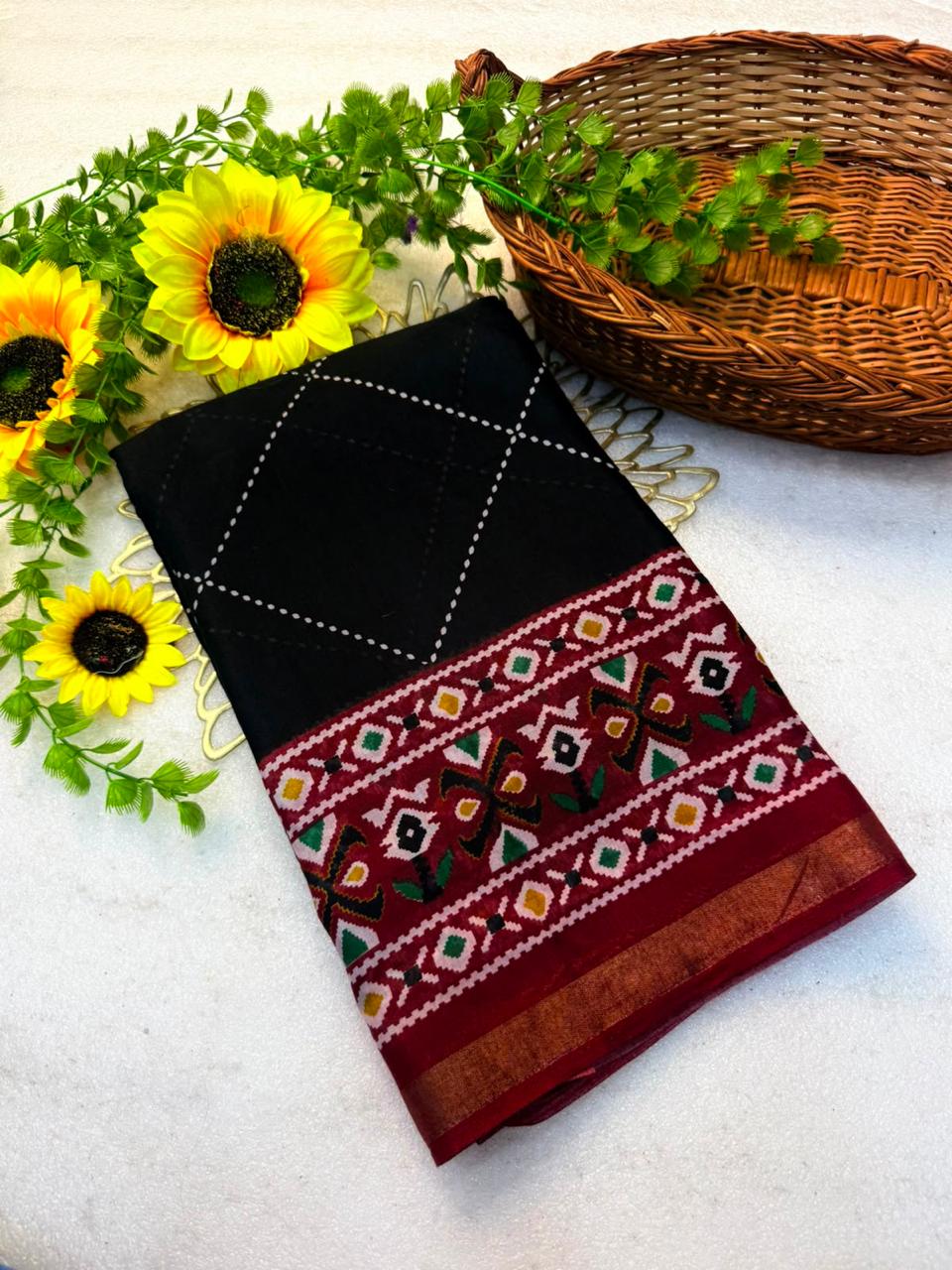 Mul Mul Cotton Patola Saree — photo 2