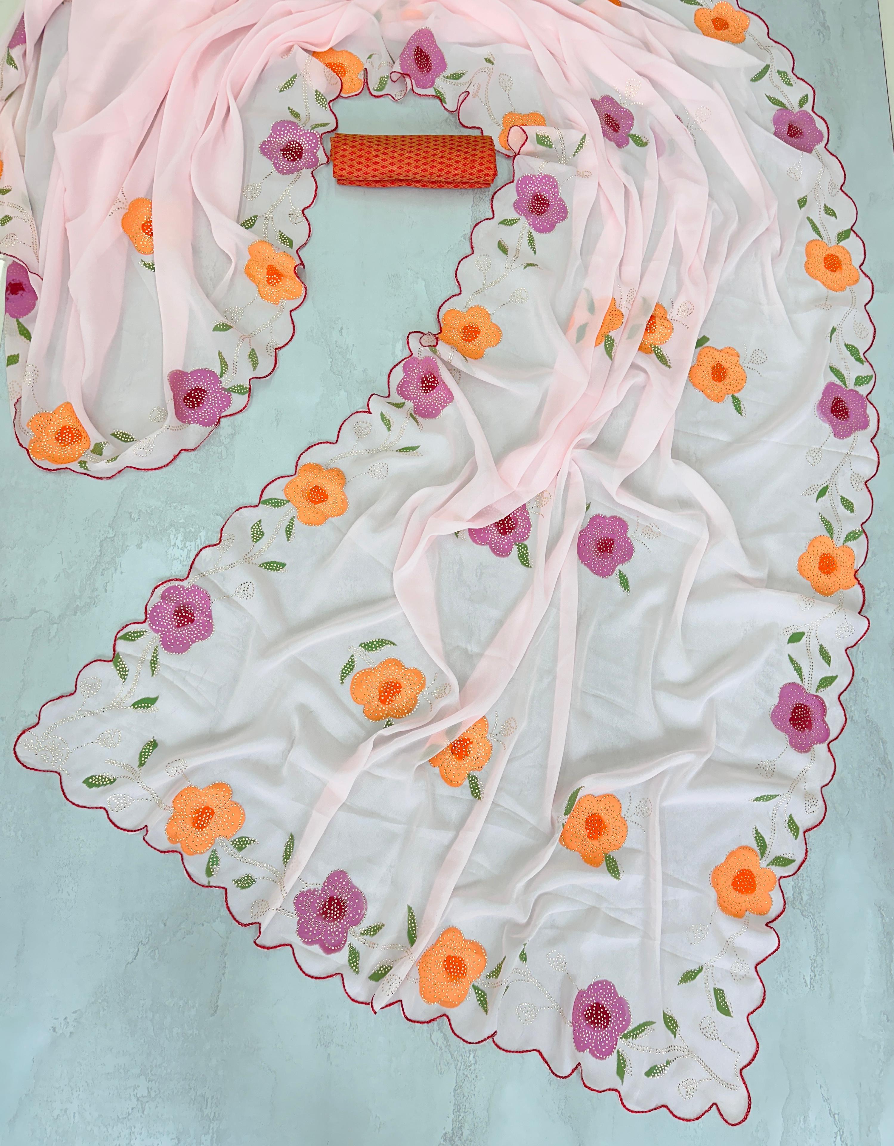 Kashish Soft Silk Saree with Hand-Painted Work — photo 3