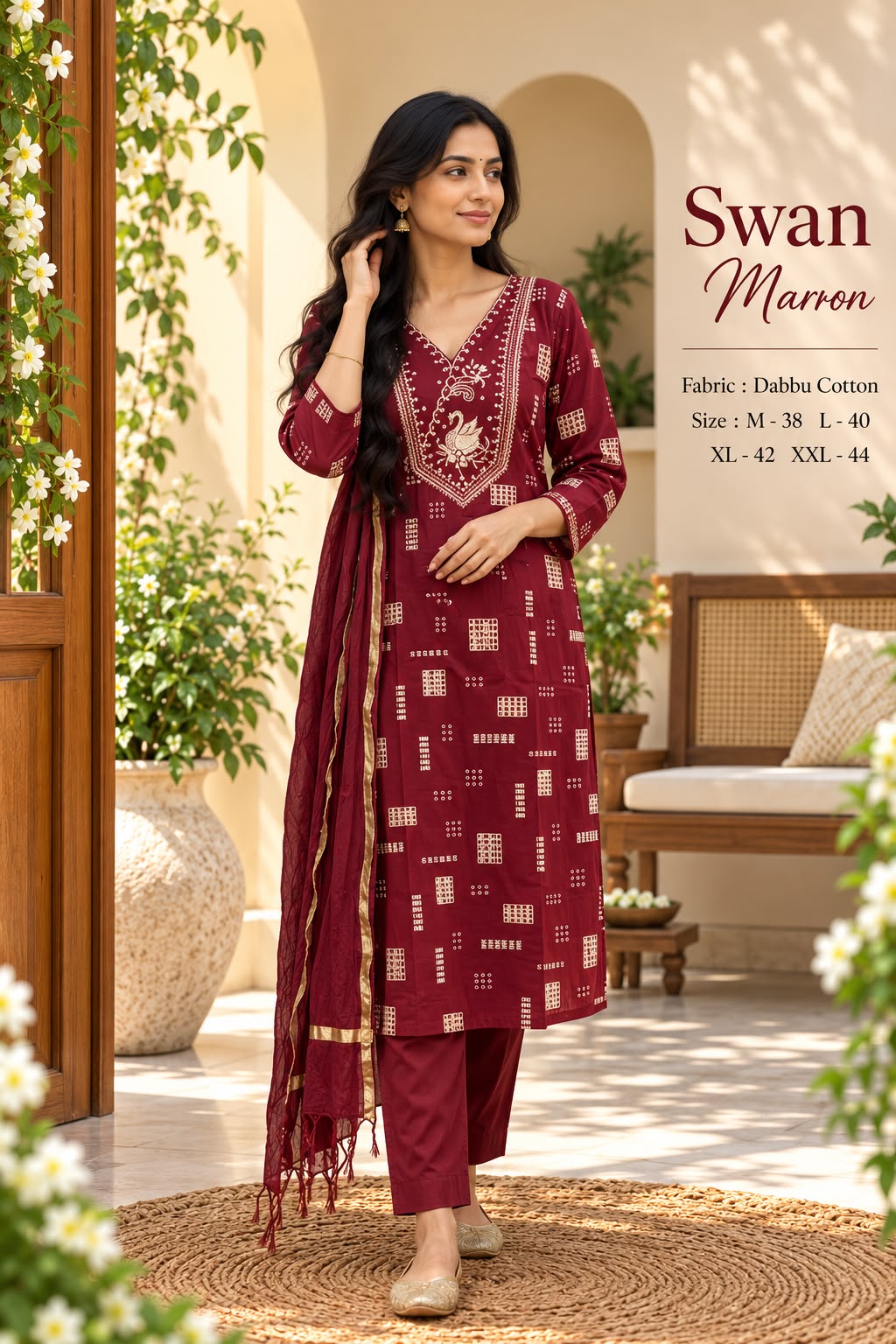 Dabbu Cotton Straight Kurta Set — photo 7