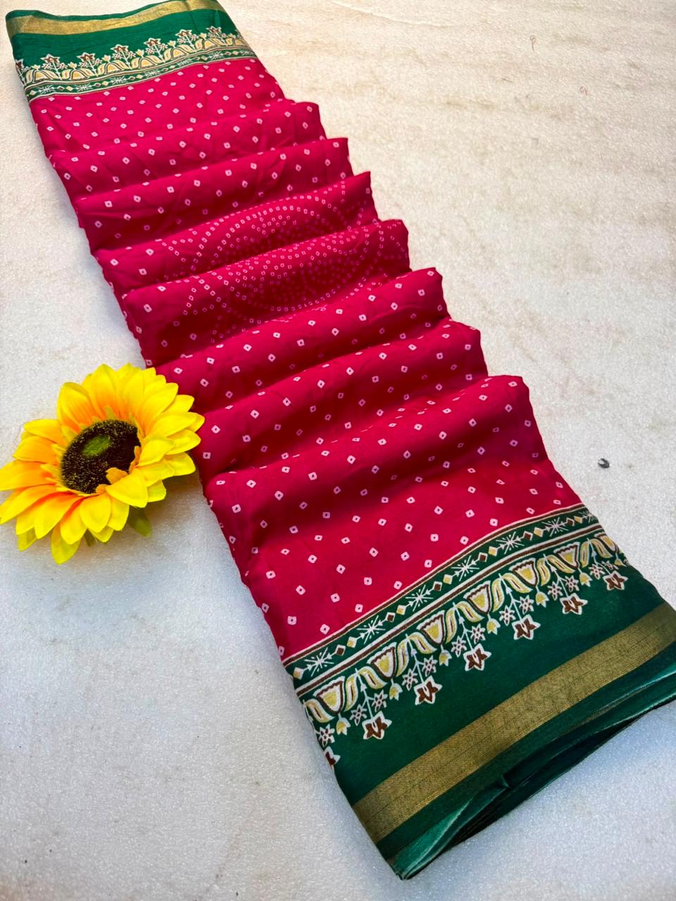 Mul Cotton Bandhani Patola Saree — photo 10