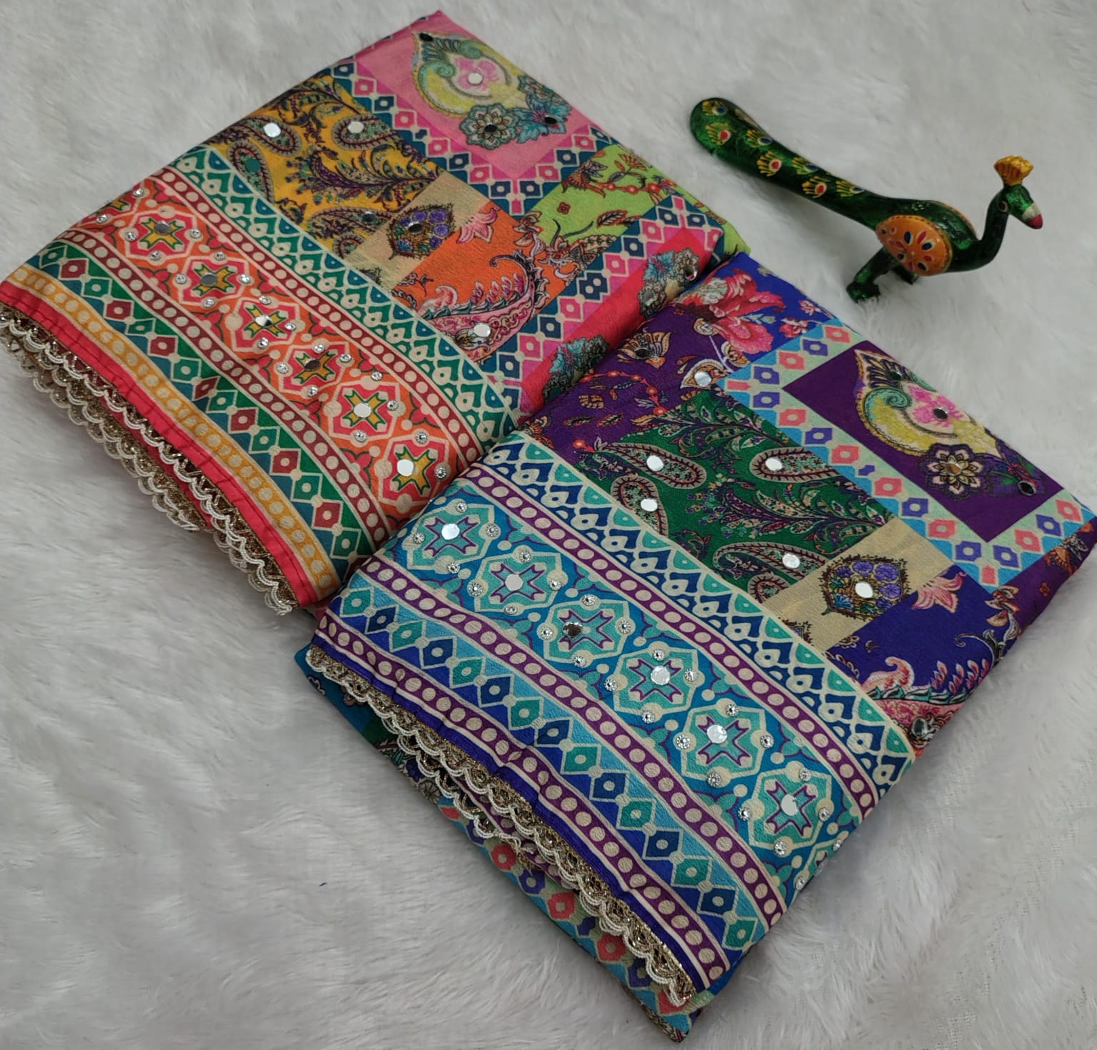 Soft Chinon Digital Print Suit Material — photo 5