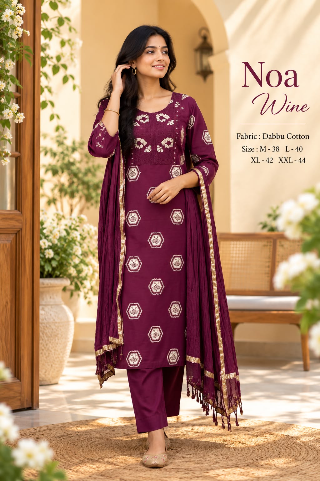 Dabbu Cotton Straight Kurta Set — photo 5