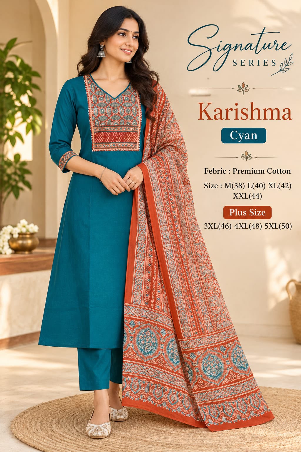 Ajrakh Print Straight Kurta Set — photo 8