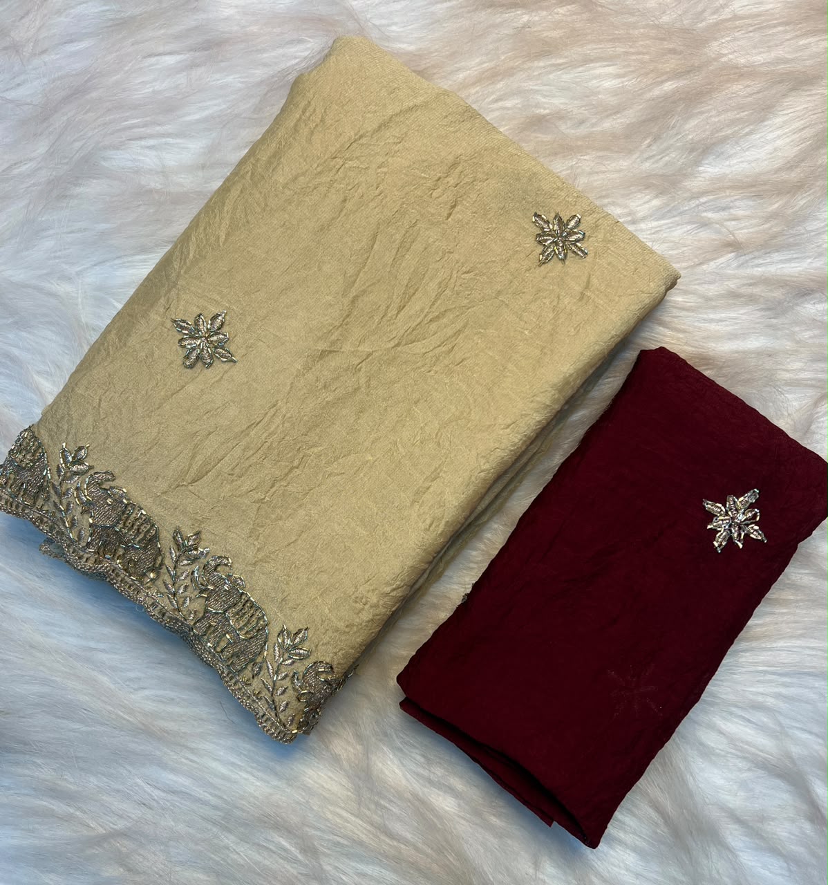 Rangoli Crush Saree with Sequins Border — photo 8